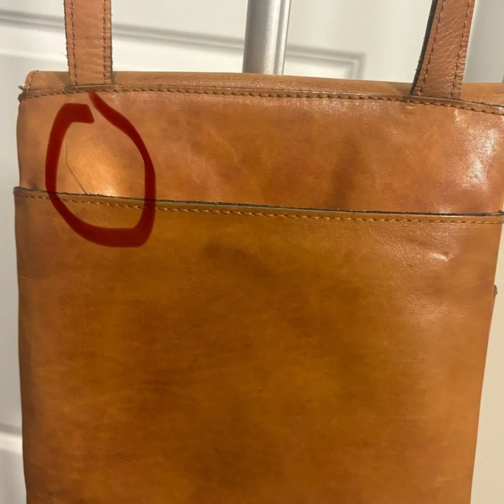 Patricia Nash Tan Leather Crossbody Bag with Floral Design - Picture 11 of 16